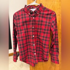 Old Navy Boys size Large (10-12) Red Plaid Button Uo